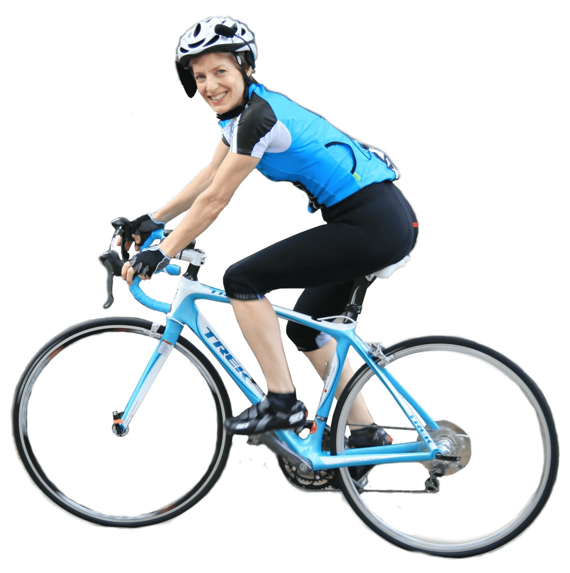 Woman On Bicycle Transparent PNG Image