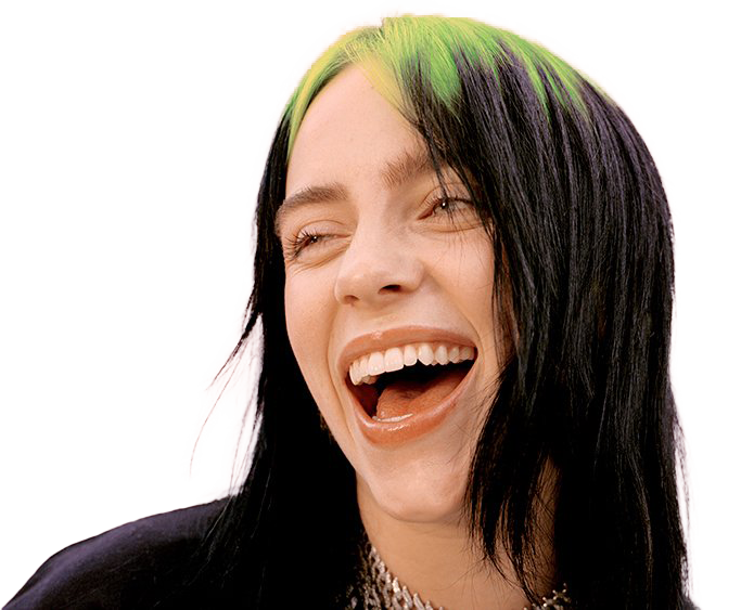 Hair Eilish Green Billie Transparent PNG Image