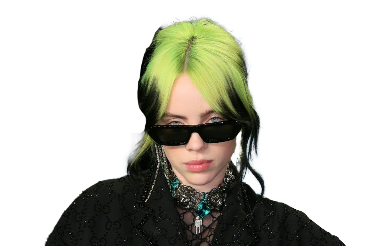 Hair Eilish Green Billie Transparent PNG Image