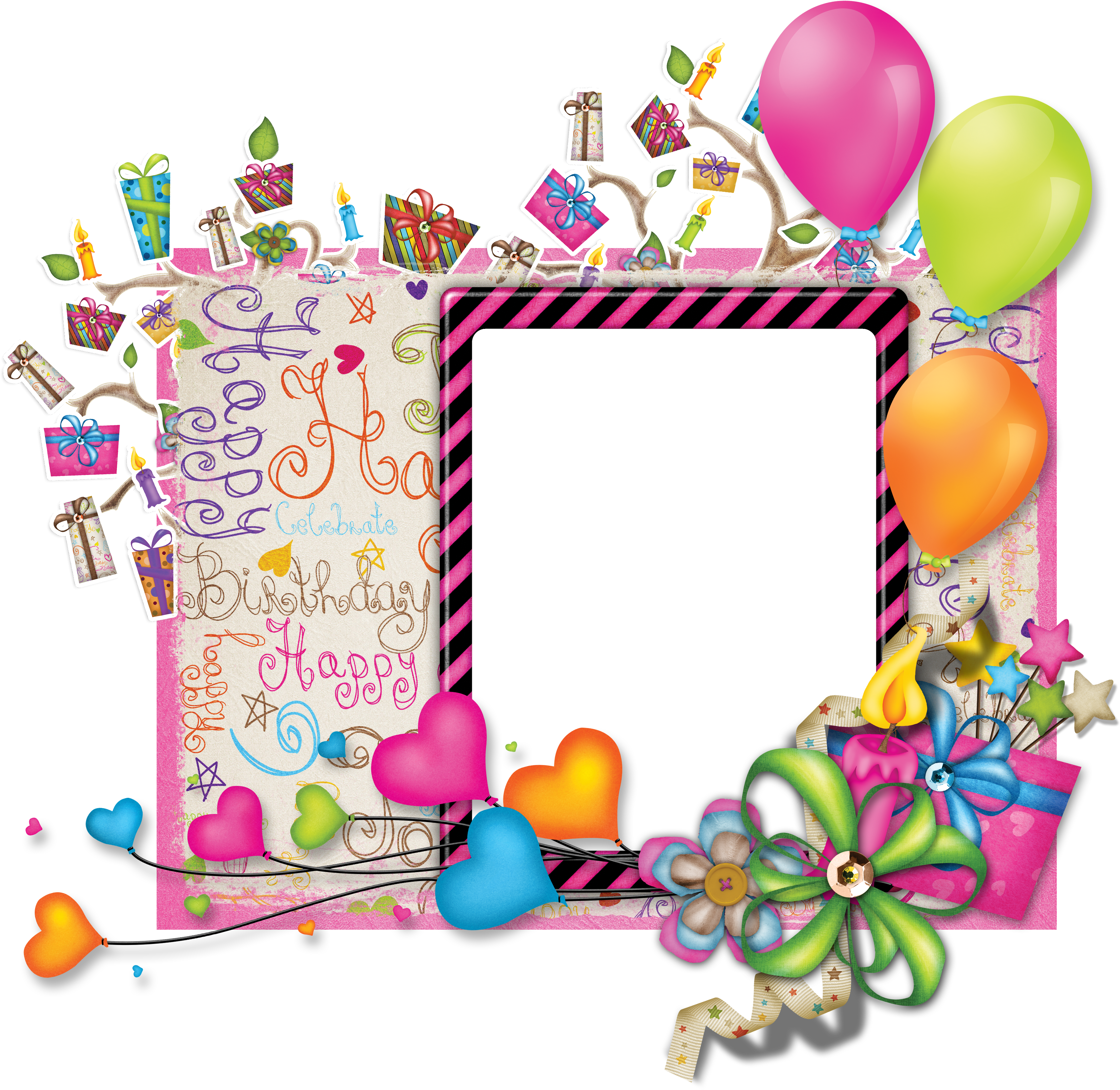 Cake Frame Birthday Transparent PNG Image