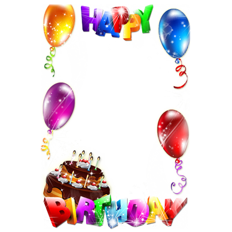 Cake Frame Birthday Happy Transparent PNG Image