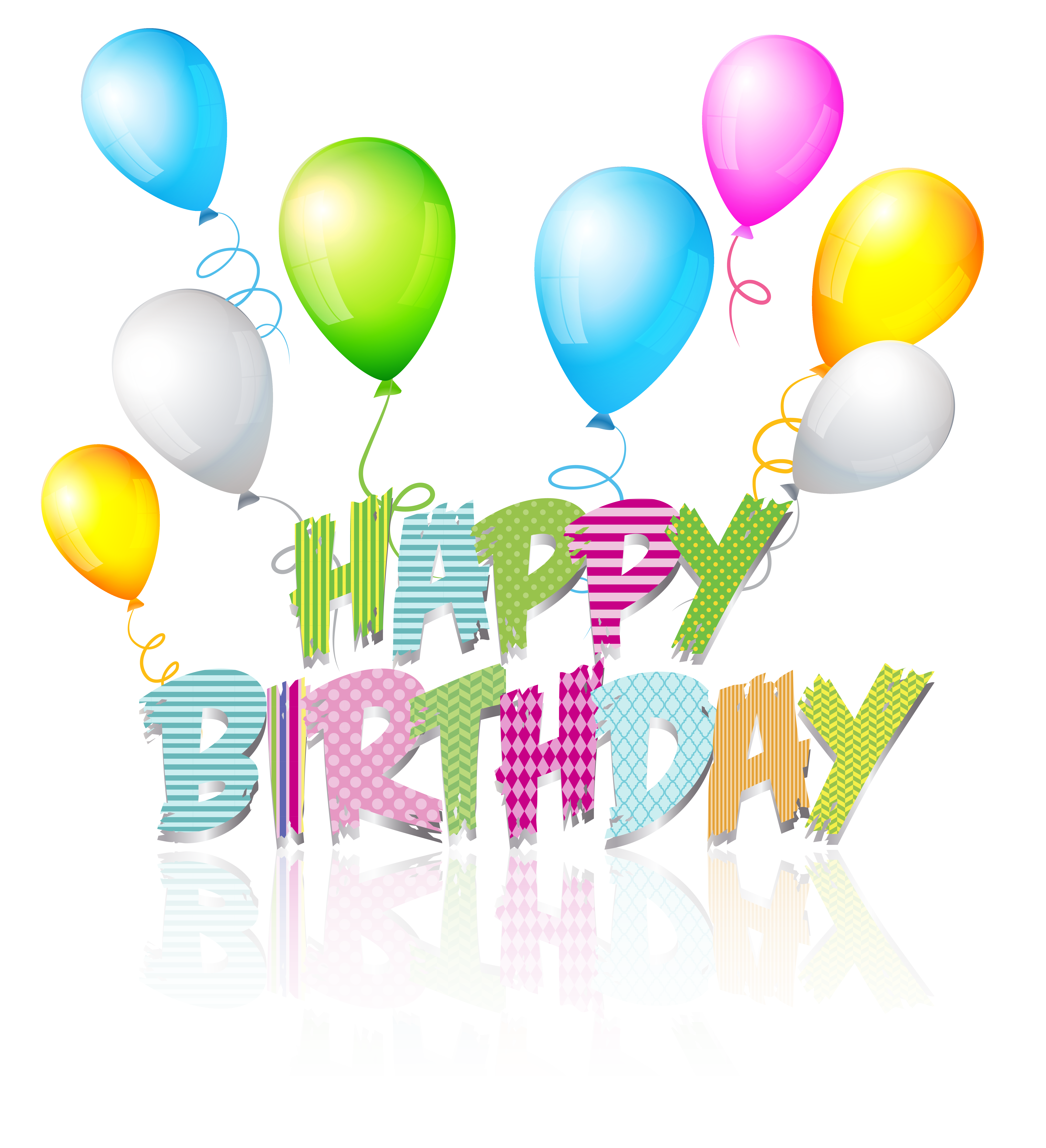 Party Birthday Text Happy Coloured Transparent PNG Image