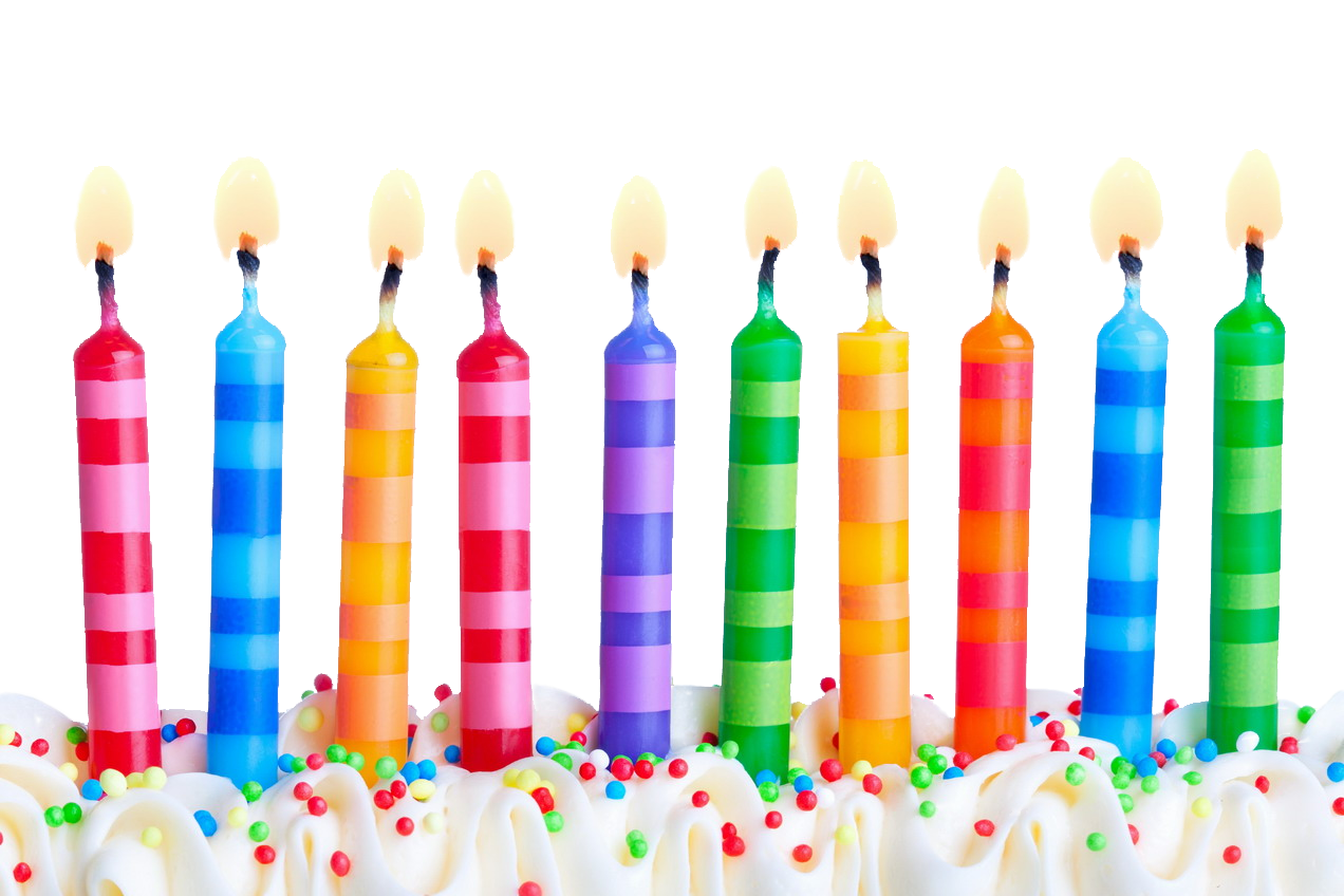 Birthday Candles Transparent PNG Image