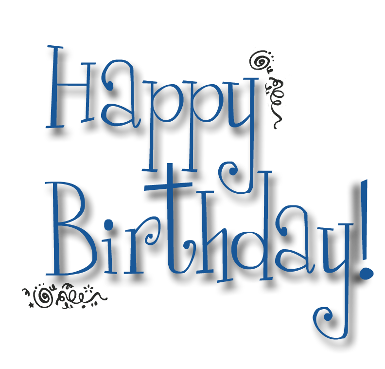 Blue Text Birthday Transparent PNG Image