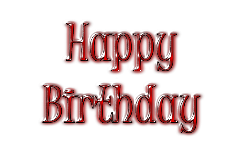 Text Birthday Happy Transparent PNG Image
