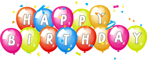 Text Birthday Balloons Transparent PNG Image