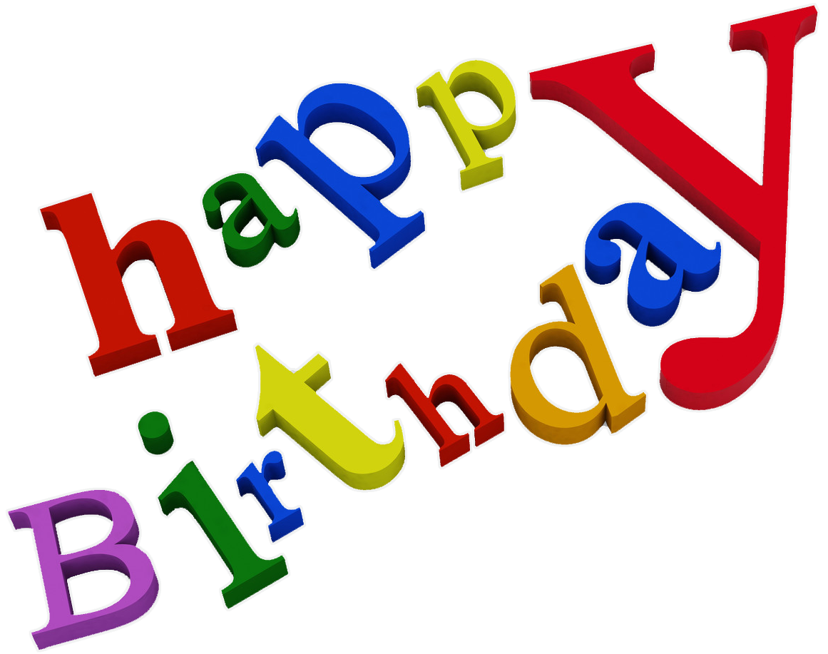 Text Birthday Colorful File Transparent PNG Image
