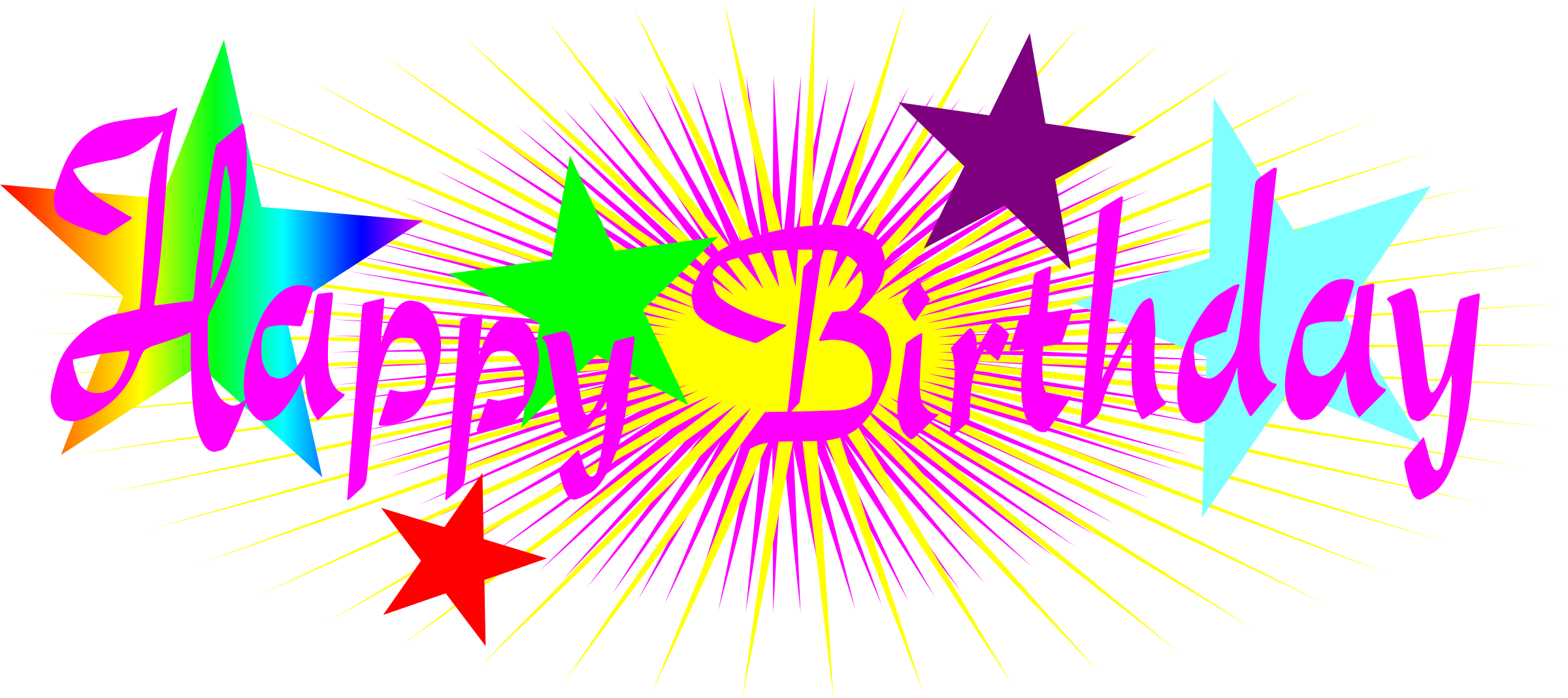Pink Text Birthday Transparent PNG Image