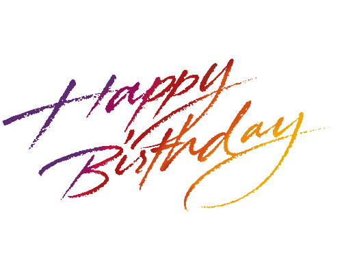 Text Cursive Birthday Transparent PNG Image