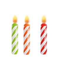 Birthday Candles Transparent PNG Image