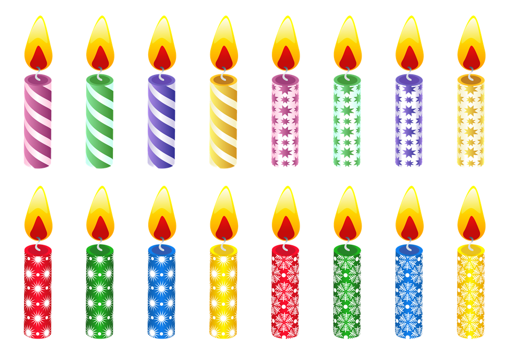 Birthday Candles Transparent PNG Image