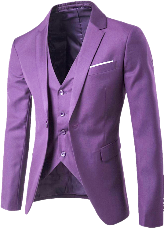 Purple Blazer Transparent PNG Image