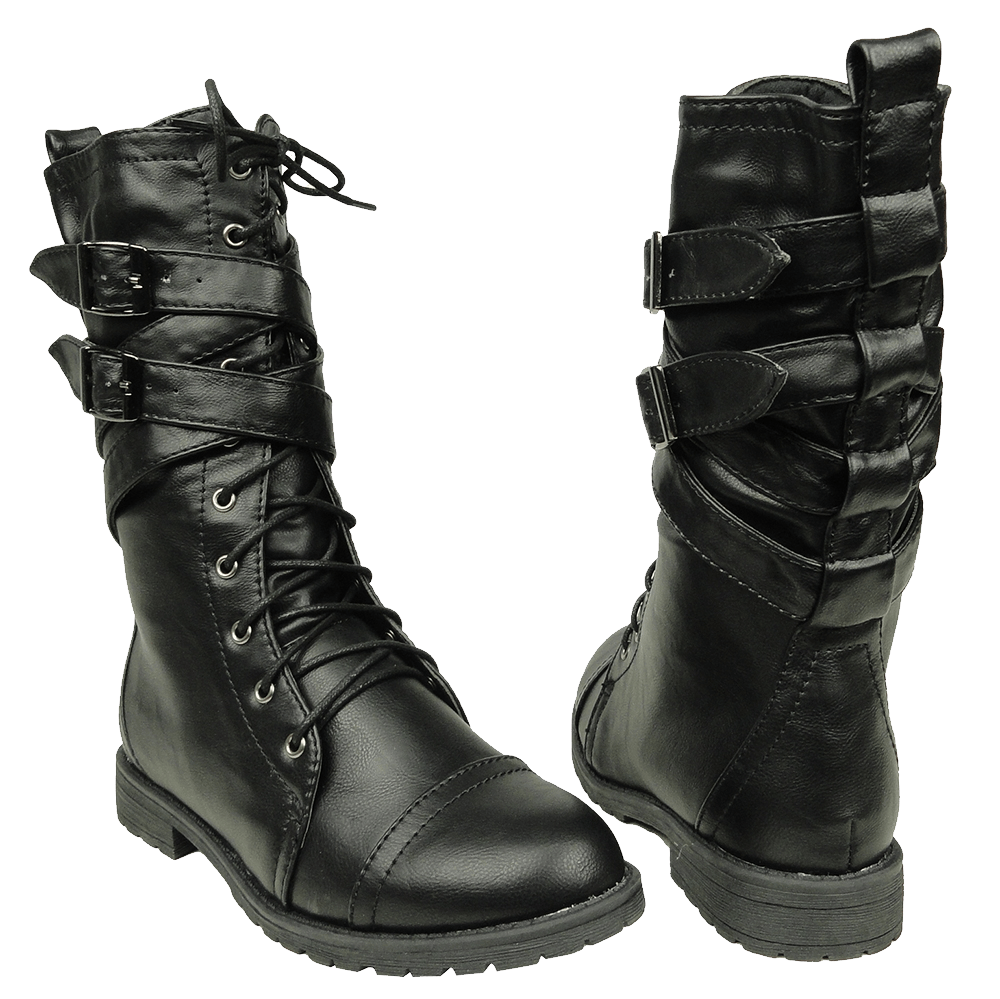 Black Boots Transparent PNG Image