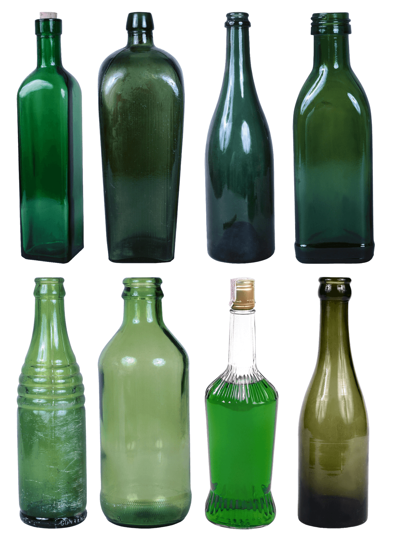 Glass Bottles Transparent PNG Image