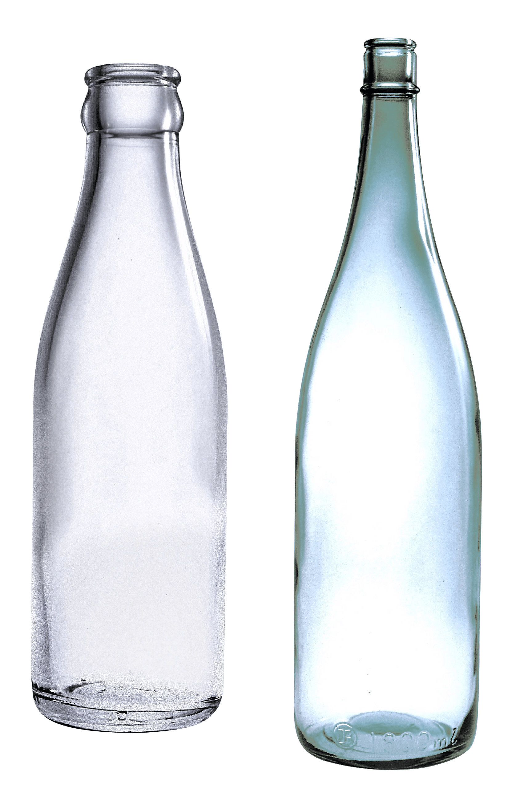 Empty Glass Bottles Transparent PNG Image