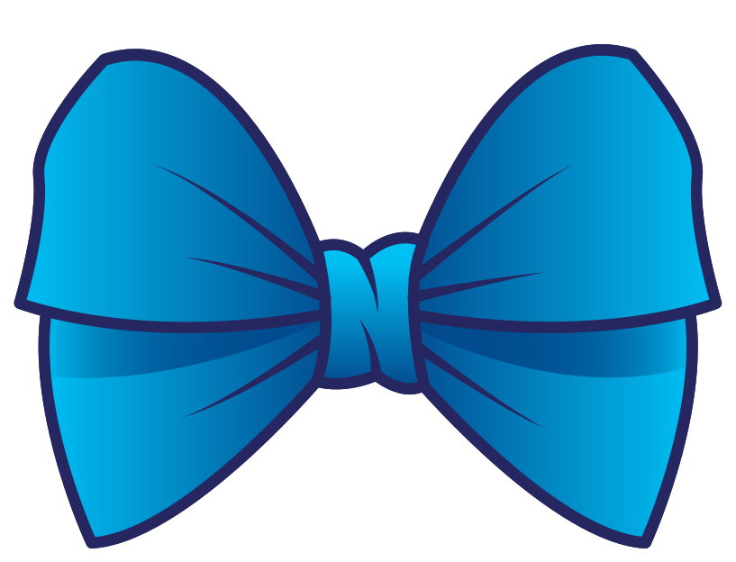 Blue Bow Transparent PNG Image