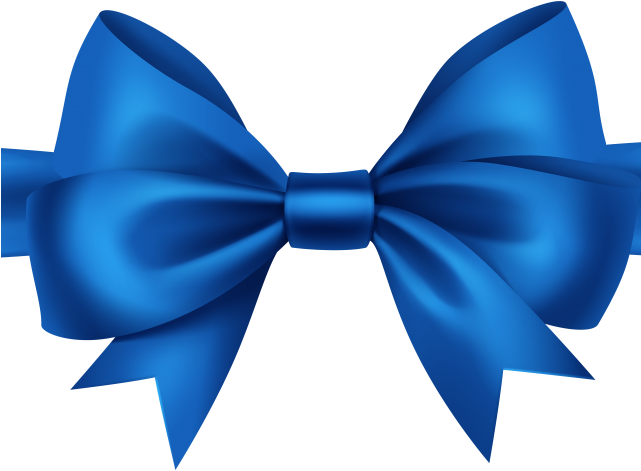 Blue Bow Transparent PNG Image