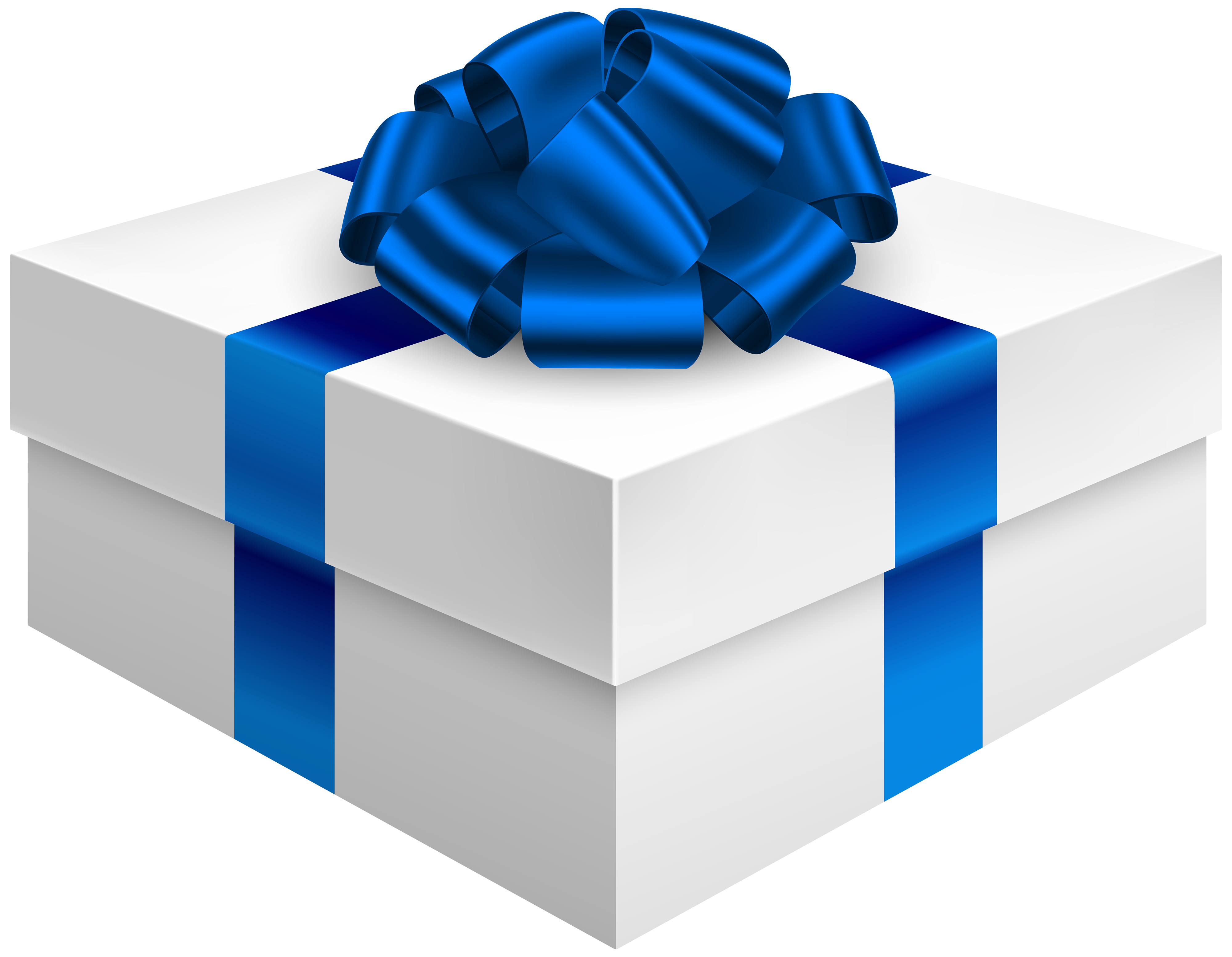 Blue Gift Bow Transparent PNG Image