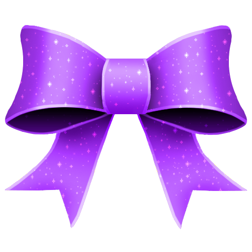 Purple Bow Transparent PNG Image