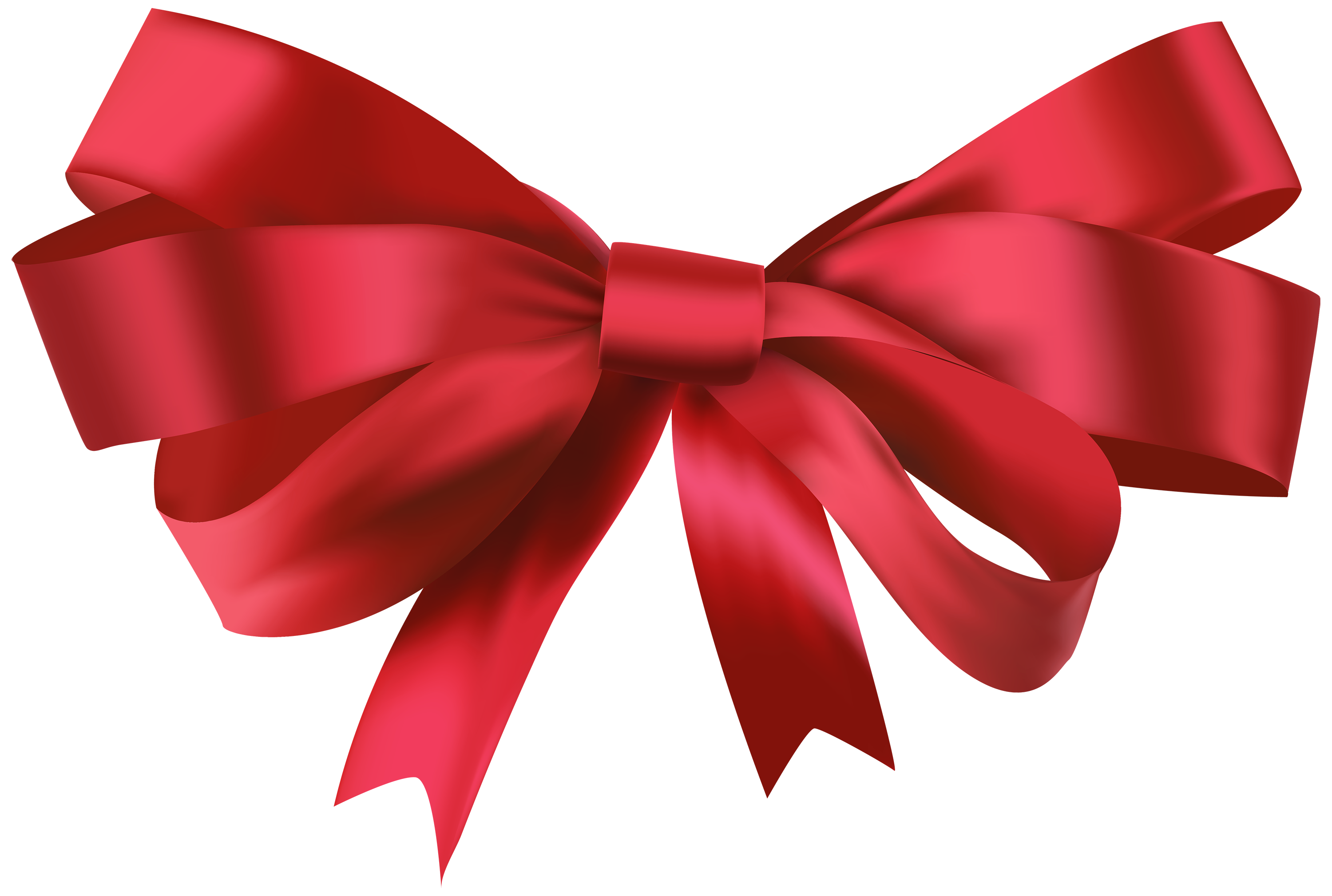 Ribbon Red Bow Transparent PNG Image