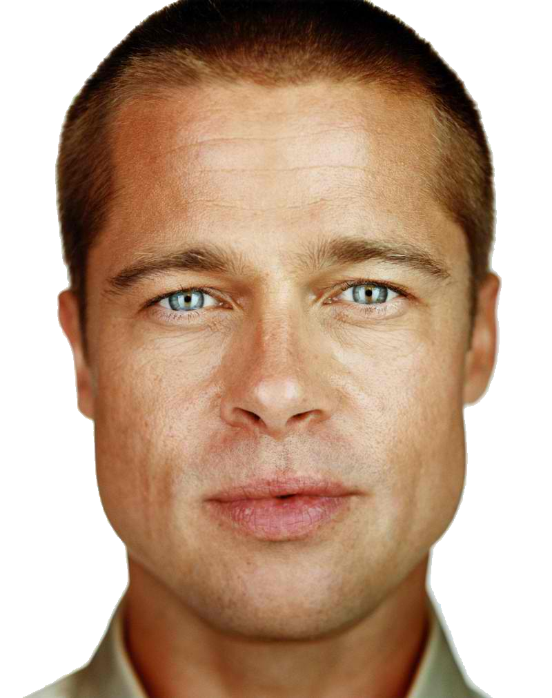 Brad Pitt Face Transparent PNG Image