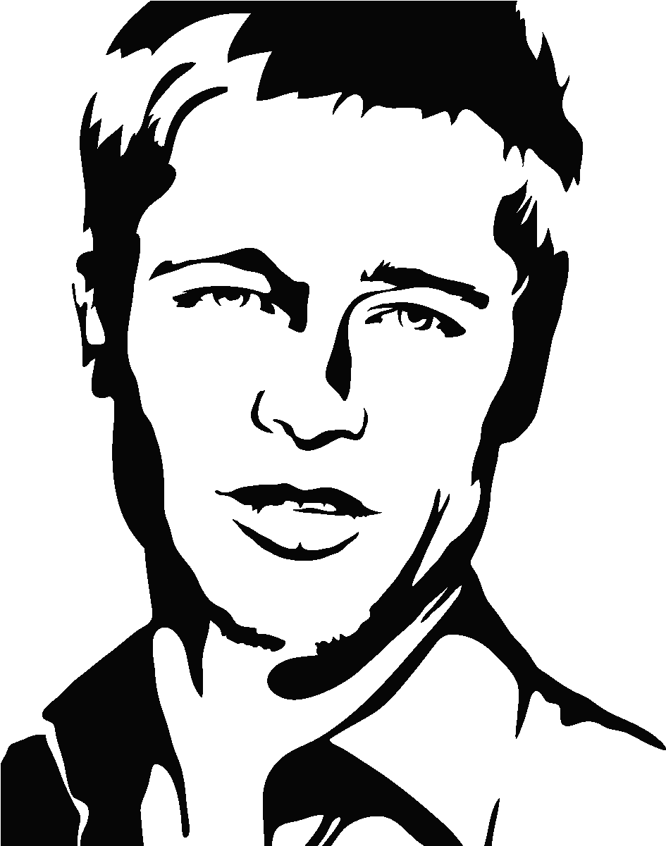 Brad Pitt Face Transparent PNG Image