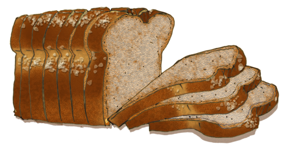 Multi Slices Grain Bread Transparent PNG Image