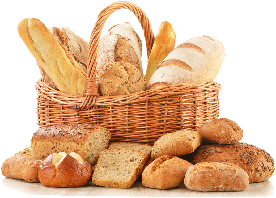 Multi Slices Wicker Grain Basket Bread Transparent PNG Image
