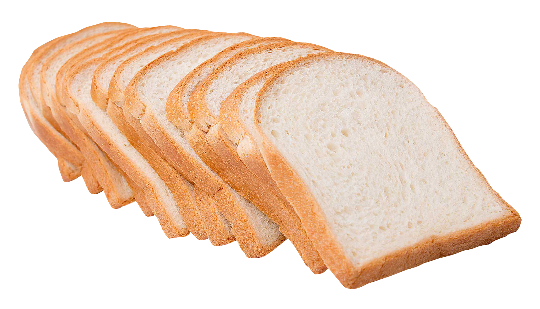 White Slices Bread Transparent PNG Image