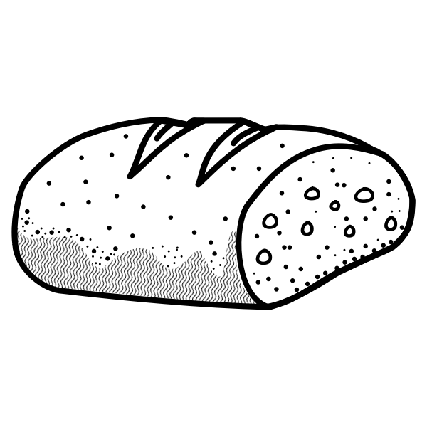 White Vector Bread Transparent PNG Image