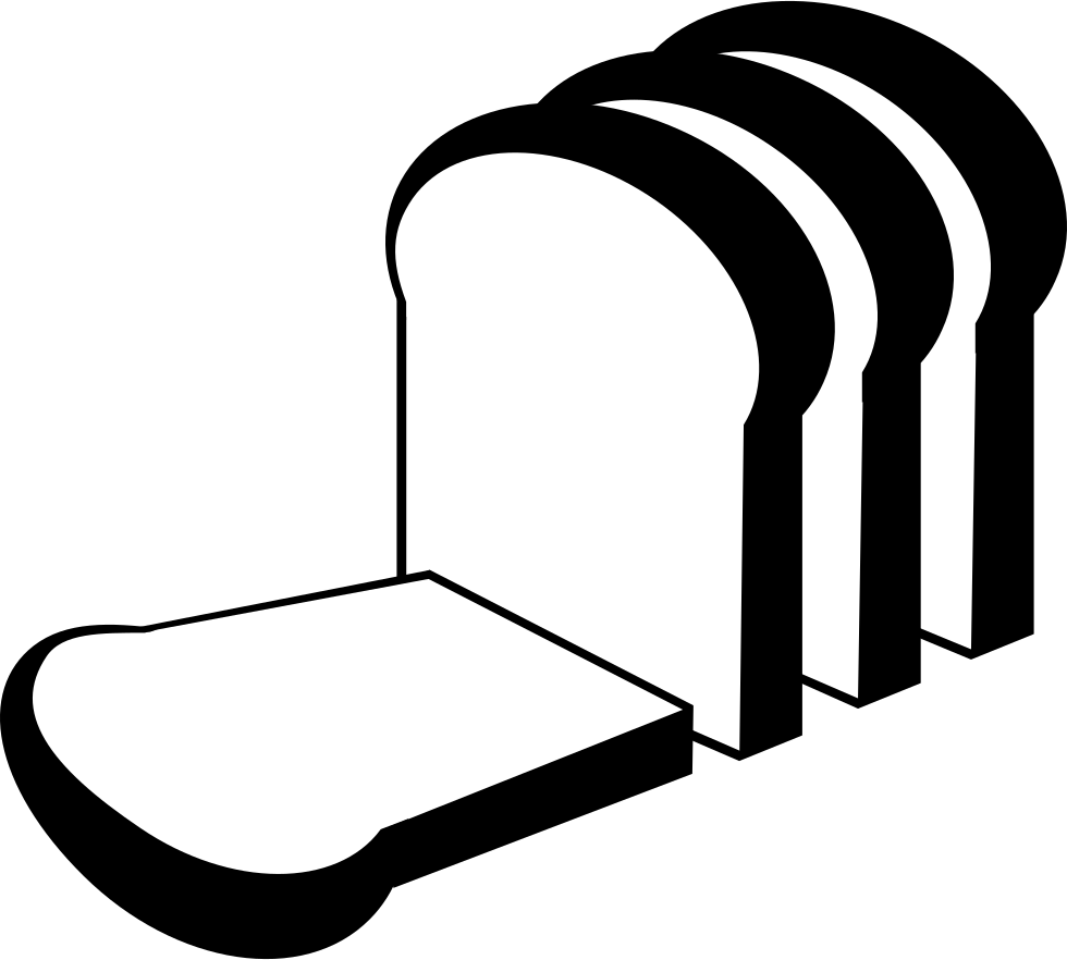 White Vector Bread Transparent PNG Image
