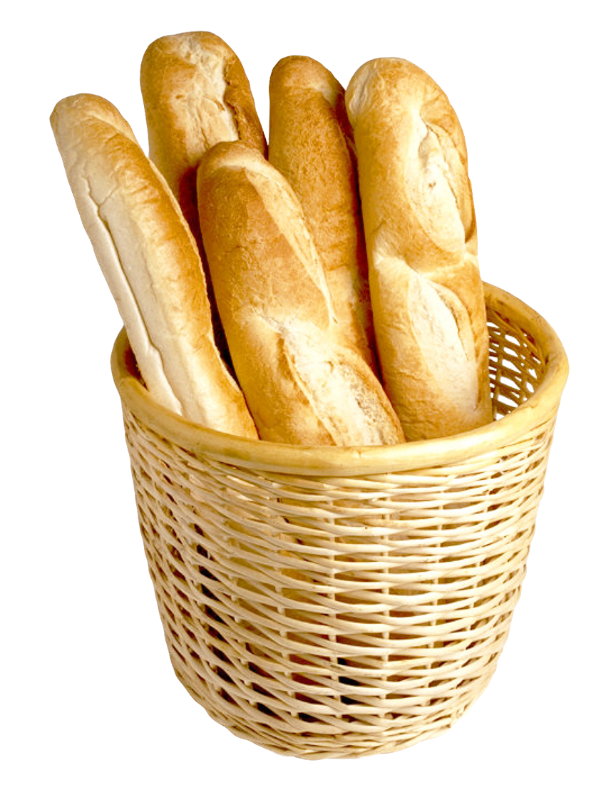 Basket French Bread Transparent PNG Image