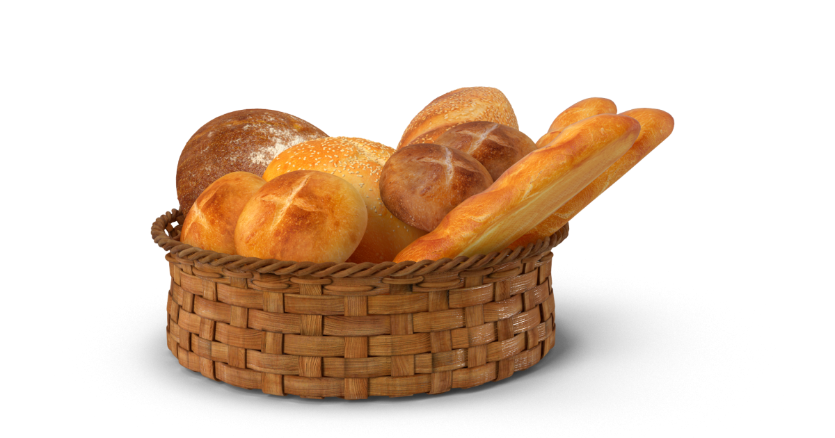 Basket French Bread Transparent PNG Image