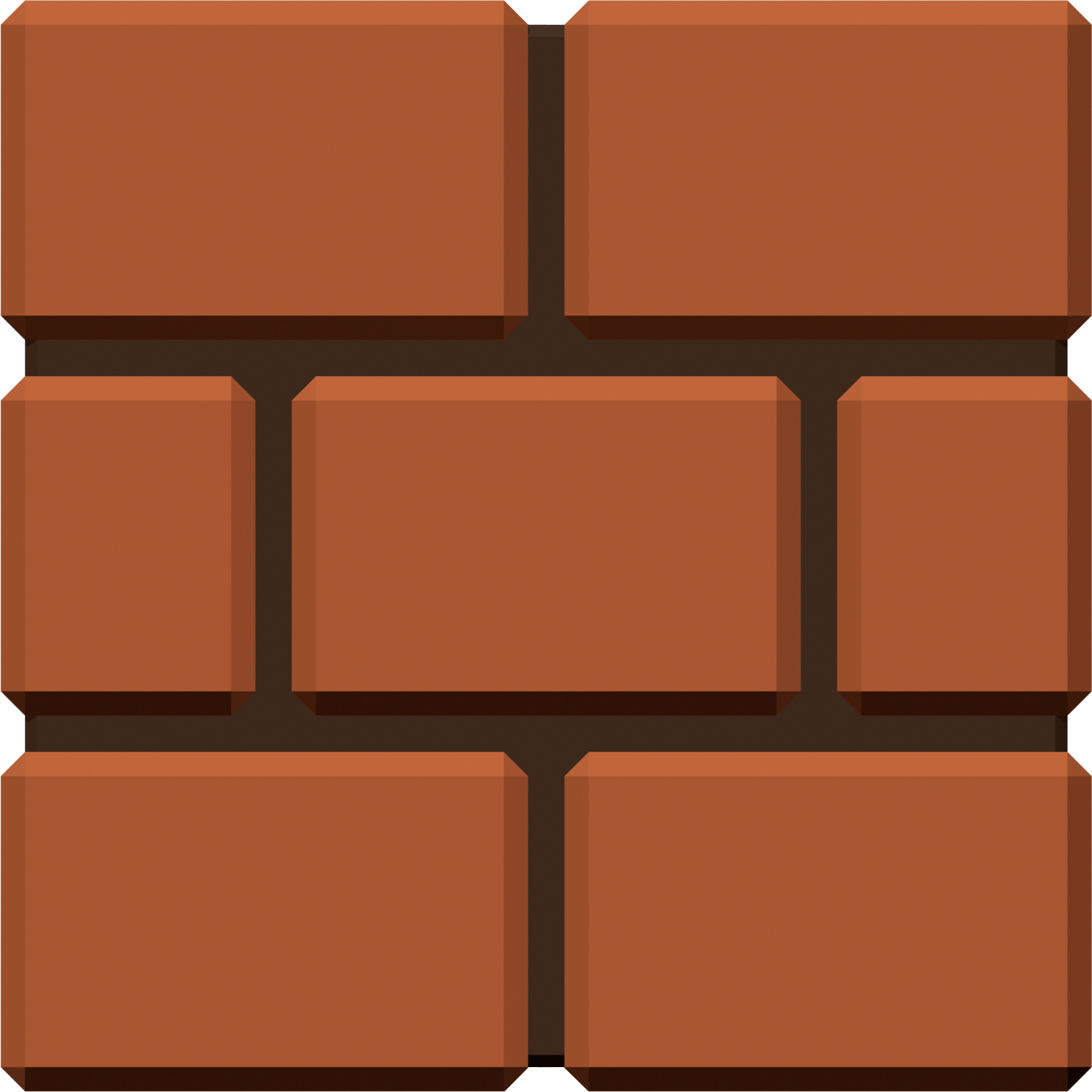Mario Square Super Bros Brown Transparent PNG Image