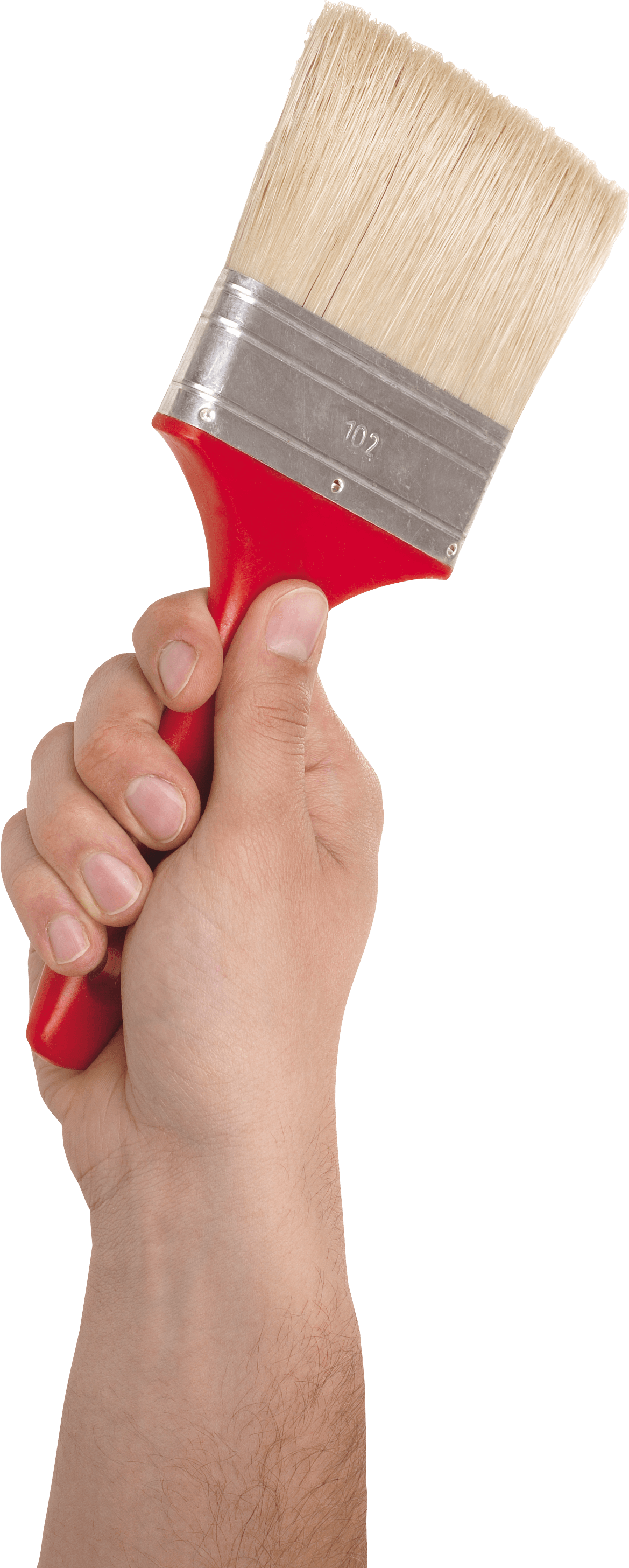Paint Brush In Hand Transparent PNG Image