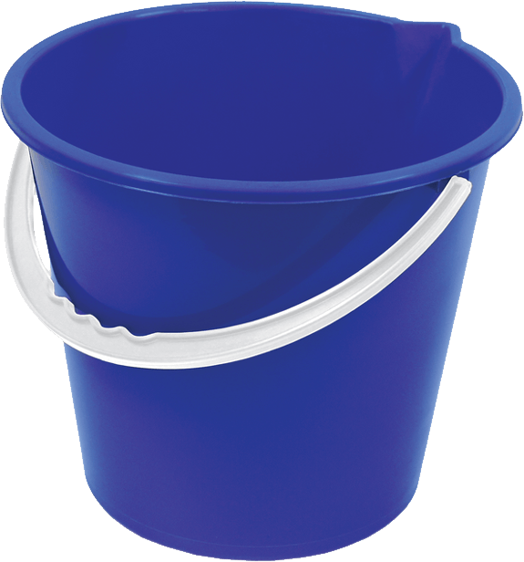 Plastic Blue Bucket Transparent PNG Image