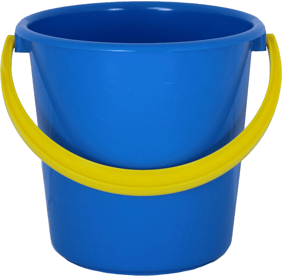 Plastic Blue Bucket Transparent PNG Image