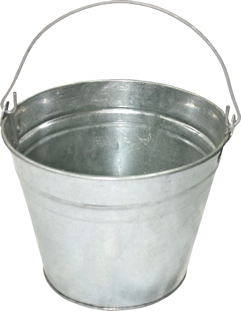 Bucket Silver Transparent PNG Image