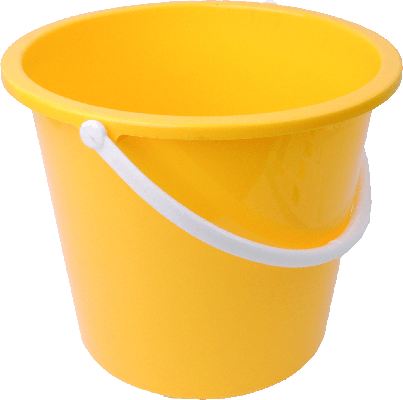 Plastic Yellow Bucket Transparent PNG Image