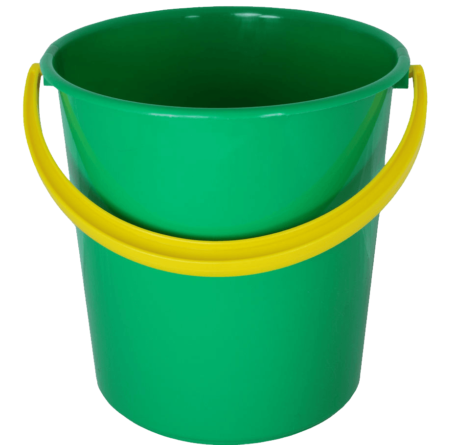 Plastic Green Bucket Transparent PNG Image