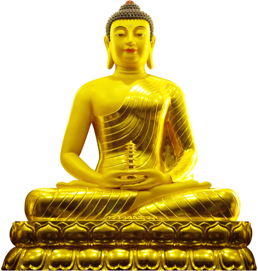 Golden Buddha Statue Transparent PNG Image