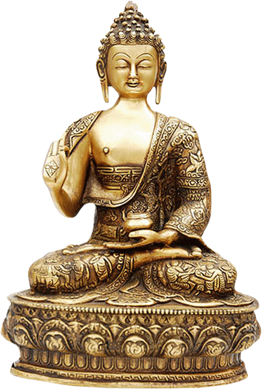 Golden Buddha Statue Transparent PNG Image