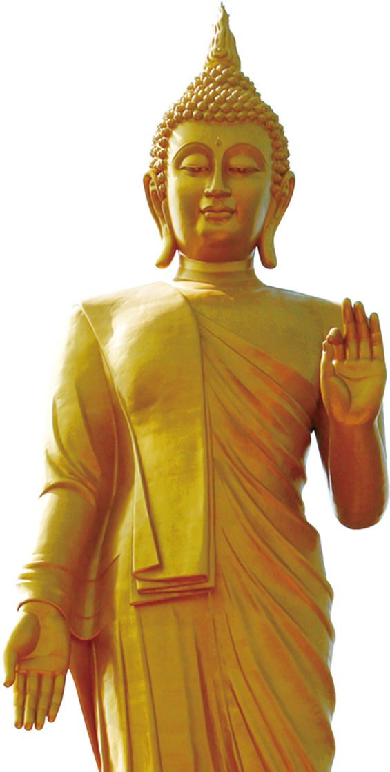 Golden Buddha Statue Transparent PNG Image