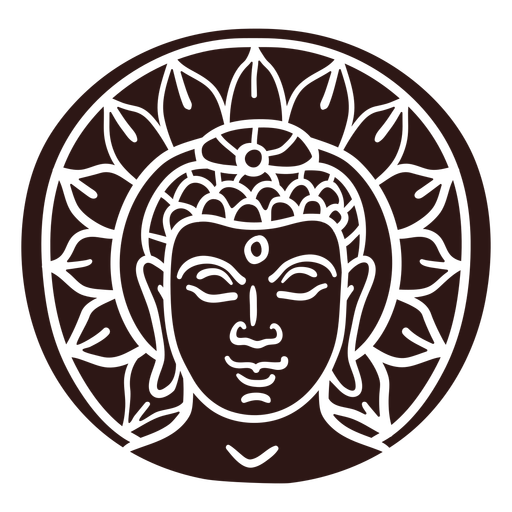 Vector Buddha Face Transparent PNG Image