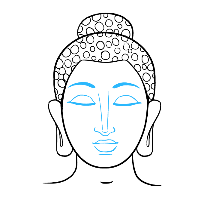 Vector Buddha Face Transparent PNG Image