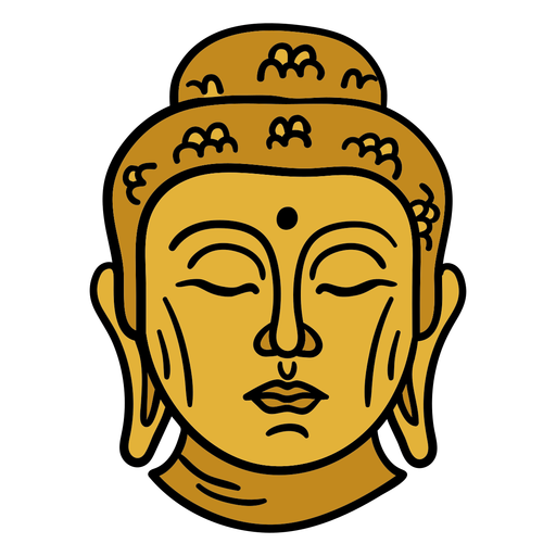 Vector Buddha Face Transparent PNG Image