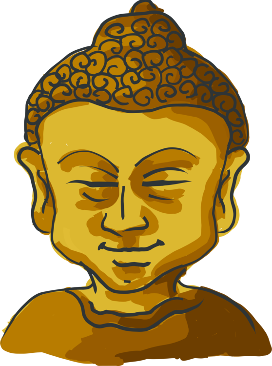 Vector Buddha Face Transparent PNG Image