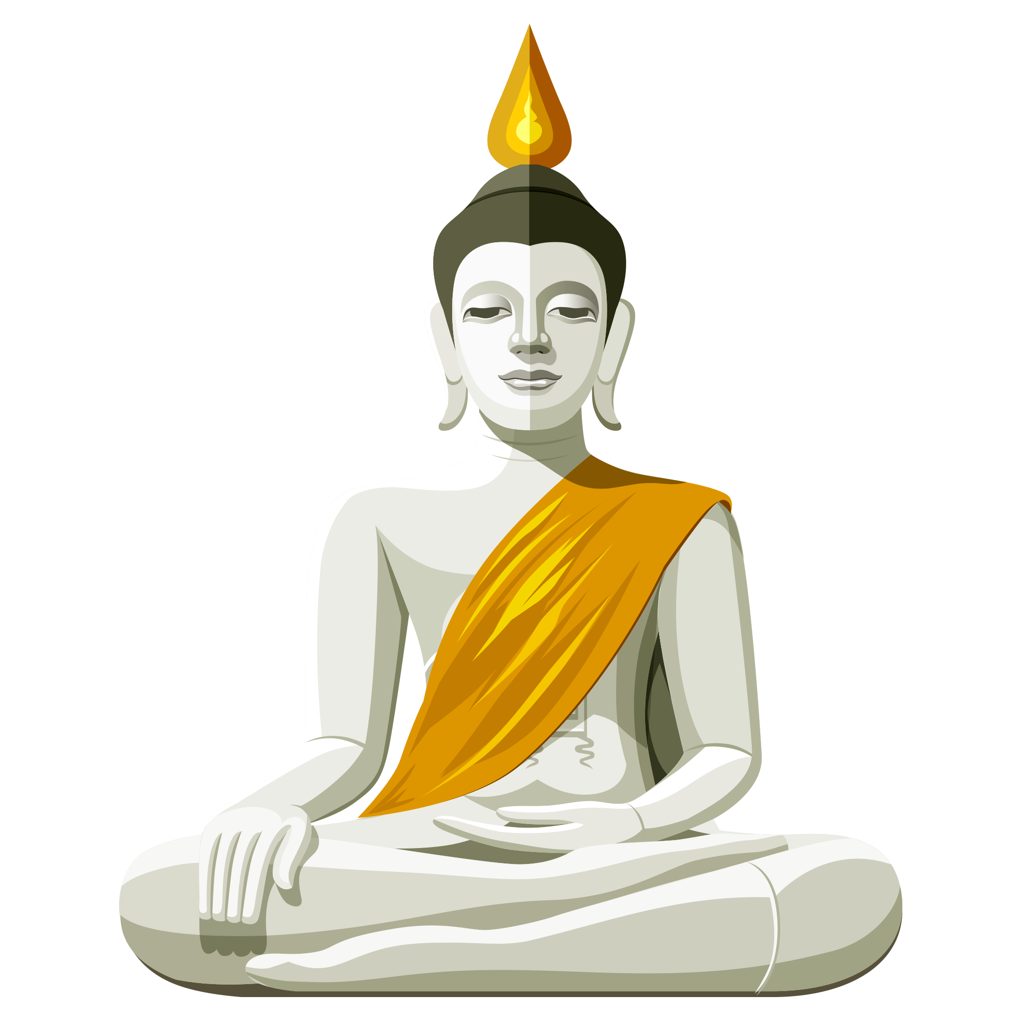 Vector Buddha Statue Transparent PNG Image