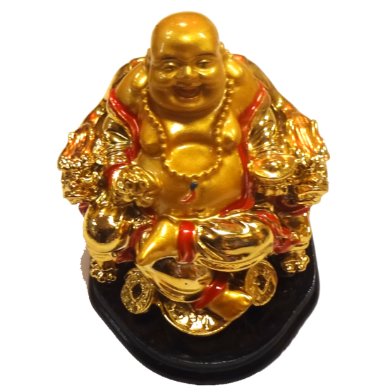 Golden Buddha Laughing Transparent PNG Image