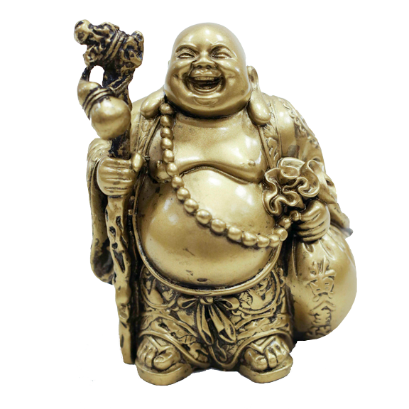 Golden Buddha Laughing Transparent PNG Image